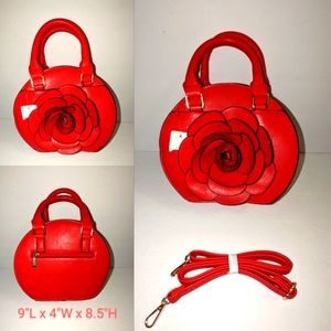 NWOT Embroidered Flower Crossbody Handbag